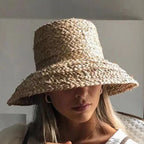 Chapeau Femme Paille Raphia Large Bord Été – Ravelle