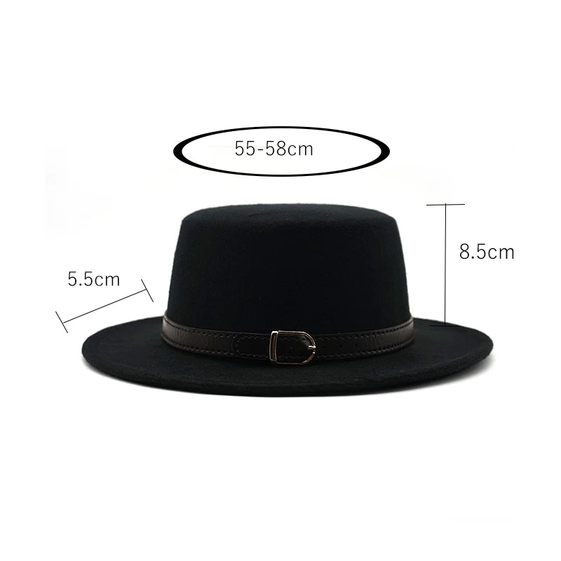 Chapeau Unisexe Fedora Feutre Rétro Boucle – Beltwick