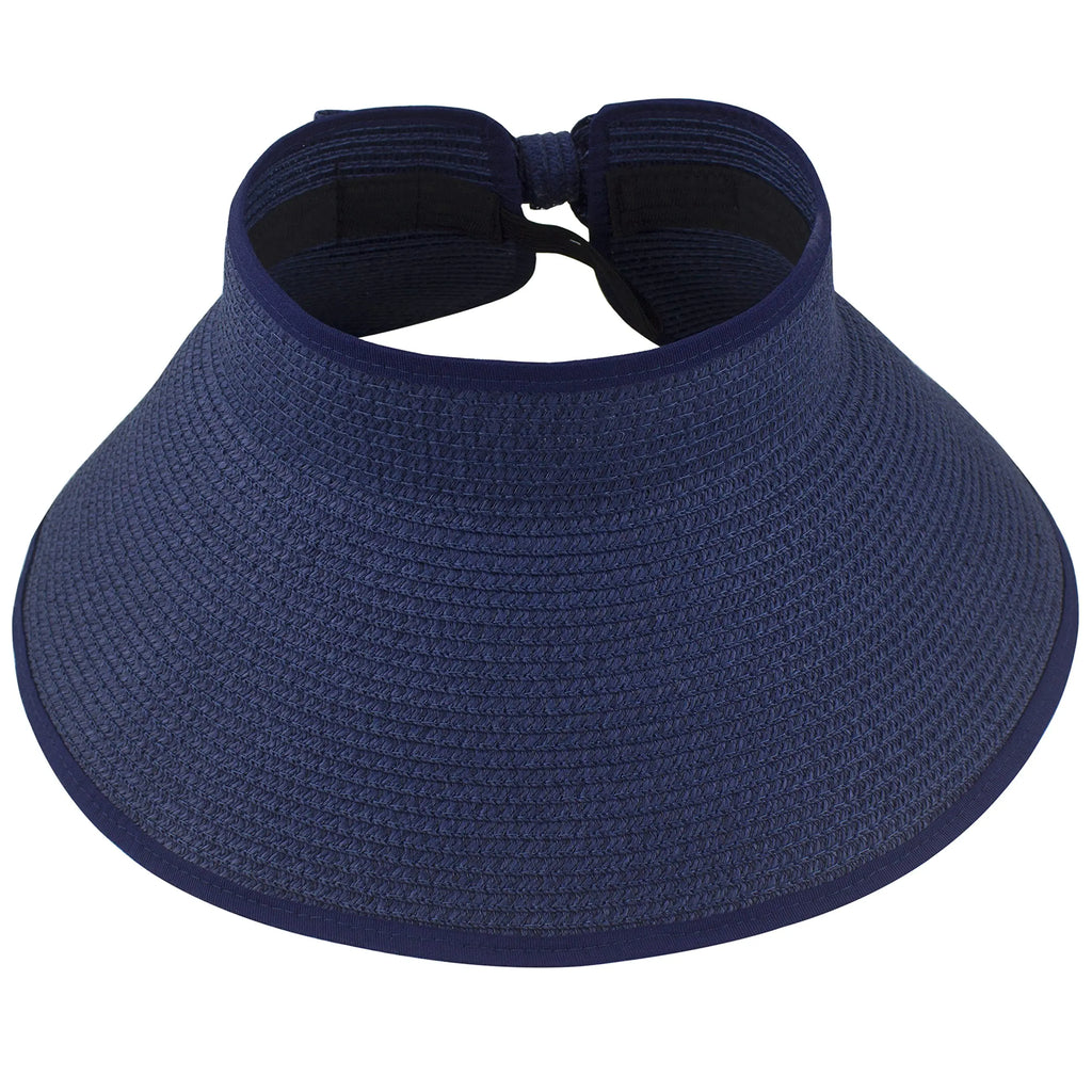 Chapeau Femme Visière Paille Pliable Été – Sunveil