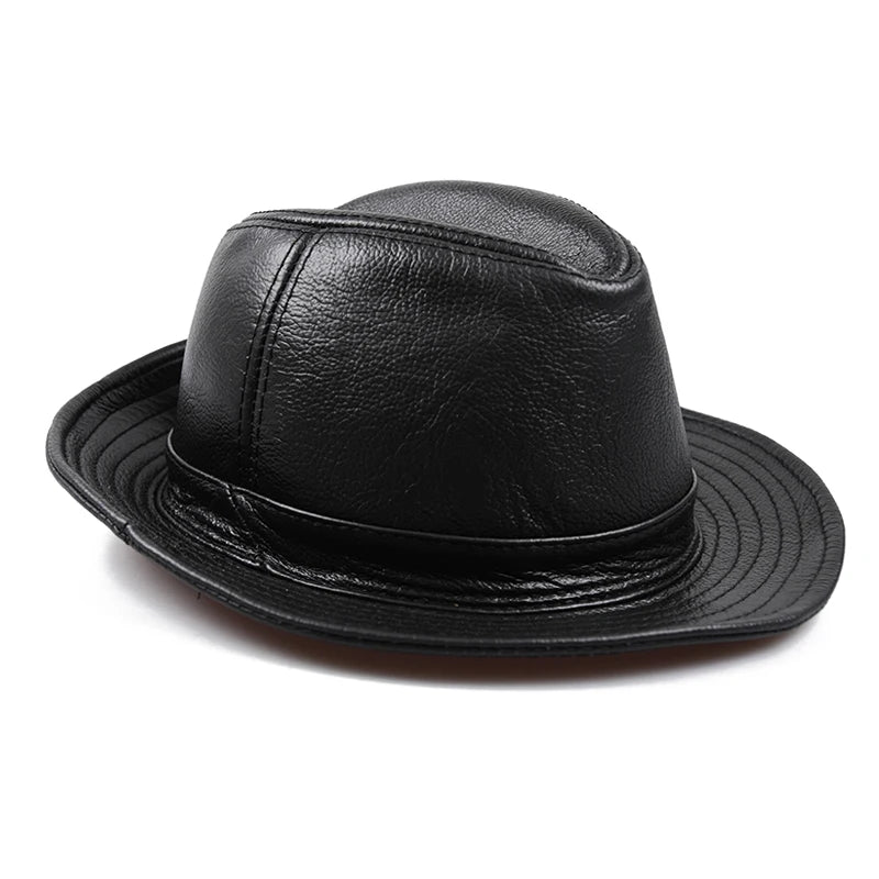 Chapeau Homme Fedora Cuir Véritable – Blackhide
