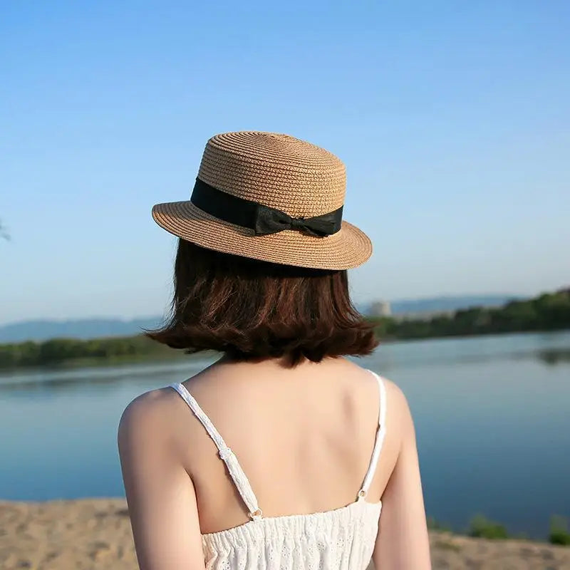 Chapeau Femme Panama Paille Nœud Été – Elowen