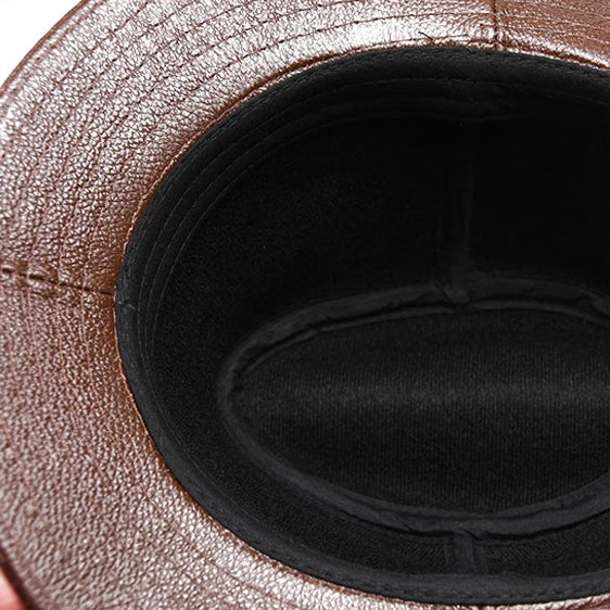 Chapeau Homme Fedora Cuir Véritable – Blackhide