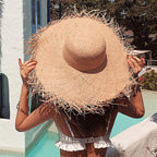 Chapeau Femme Panama Raphia Large Bord Été – Sorelyn