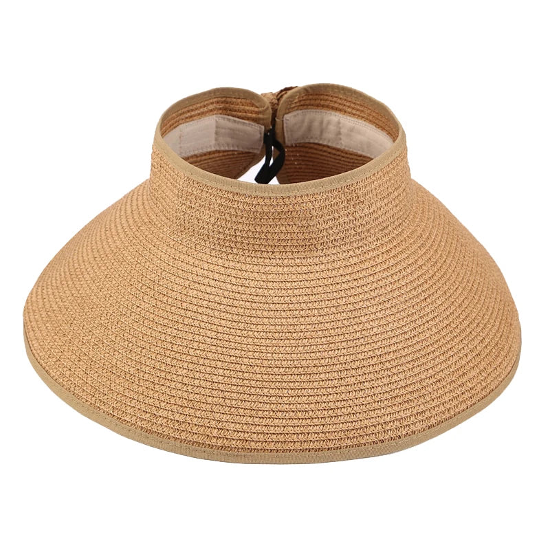 Chapeau Femme Visière Paille Pliable Été – Sunveil