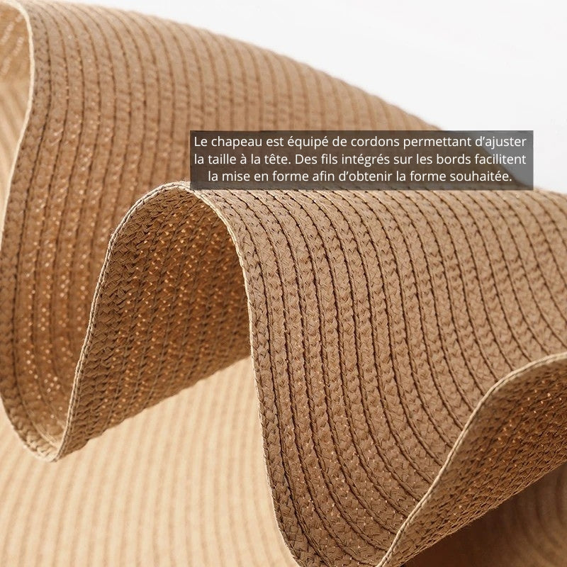 Chapeau Femme Paille XXL Large Bord Été – Grandisole