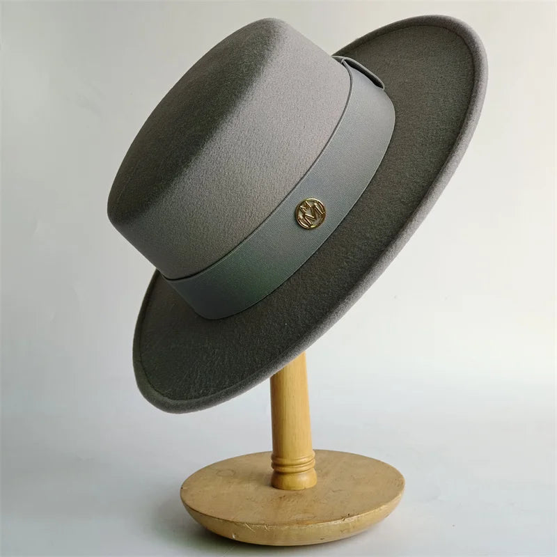 Chapeau Unisexe Fedora Feutre Flat Top – Lilacrest