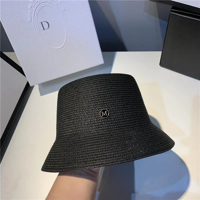 Chapeau Femme Bucket Paille Large Bord UV – Hanori