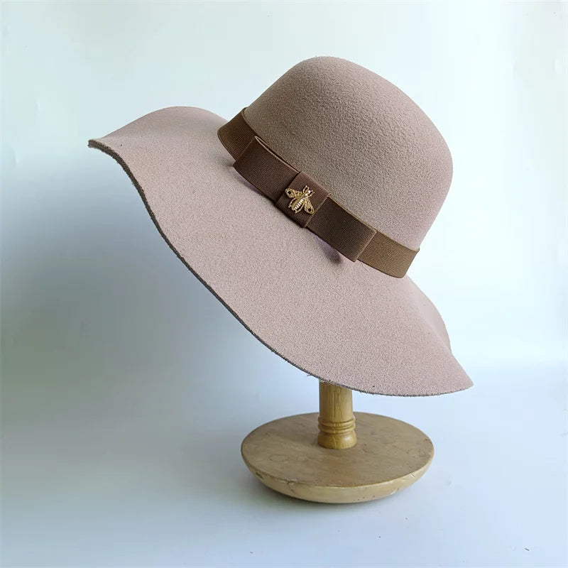 Chapeau Femme Fedora Feutre Large Bord – Beewick