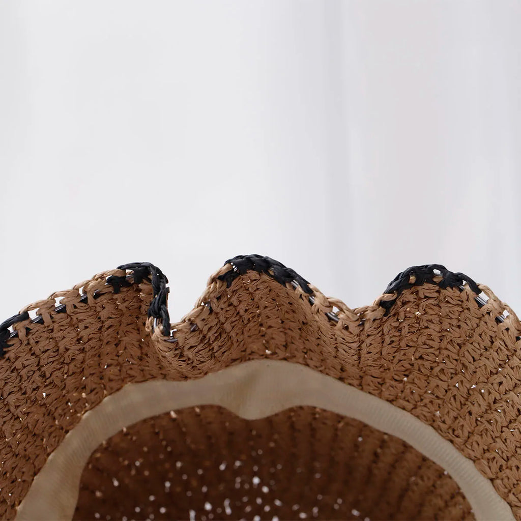 Chapeau Femme Bucket Crochet Paille Été – Sunora