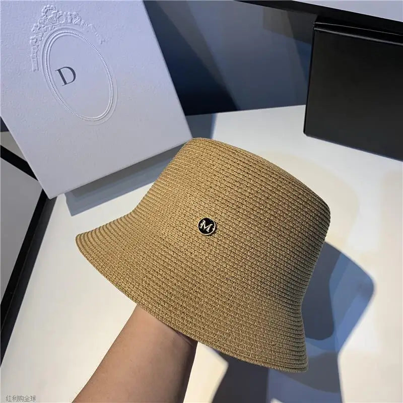 Chapeau Femme Bucket Paille Large Bord UV – Hanori