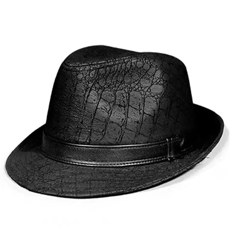 Chapeau Unisexe Fedora Cuir Suédé Large Bord – Stonewick