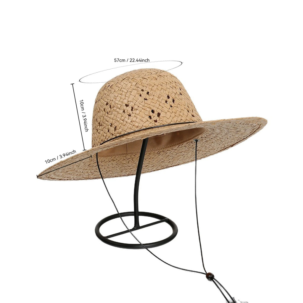 Chapeau Unisexe Paille Tricotée Soleil – Sunweave