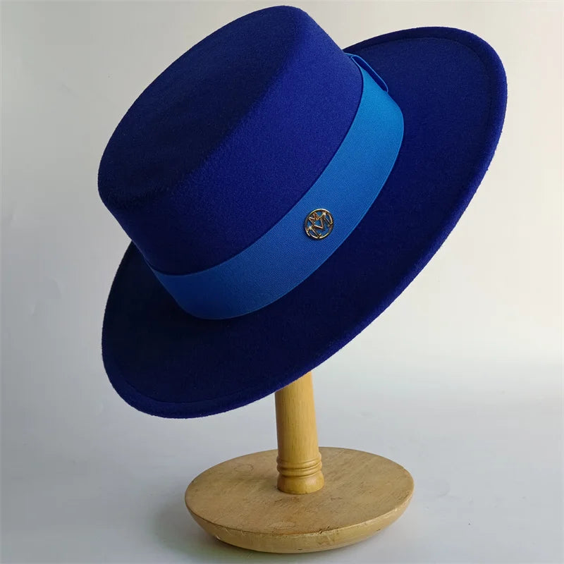 Chapeau Unisexe Fedora Feutre Flat Top – Lilacrest