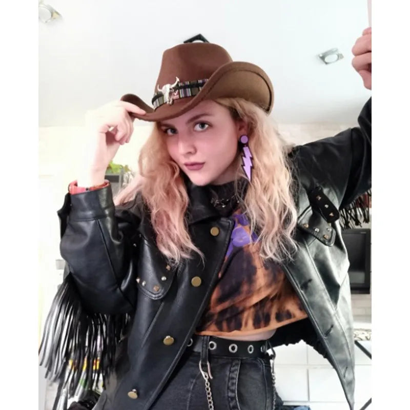 Chapeau Unisexe Cowboy Feutre Large Bord – Montéa