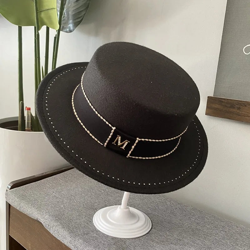 Chapeau Femme Fedora Feutre Perlé Hiver – Hepburne