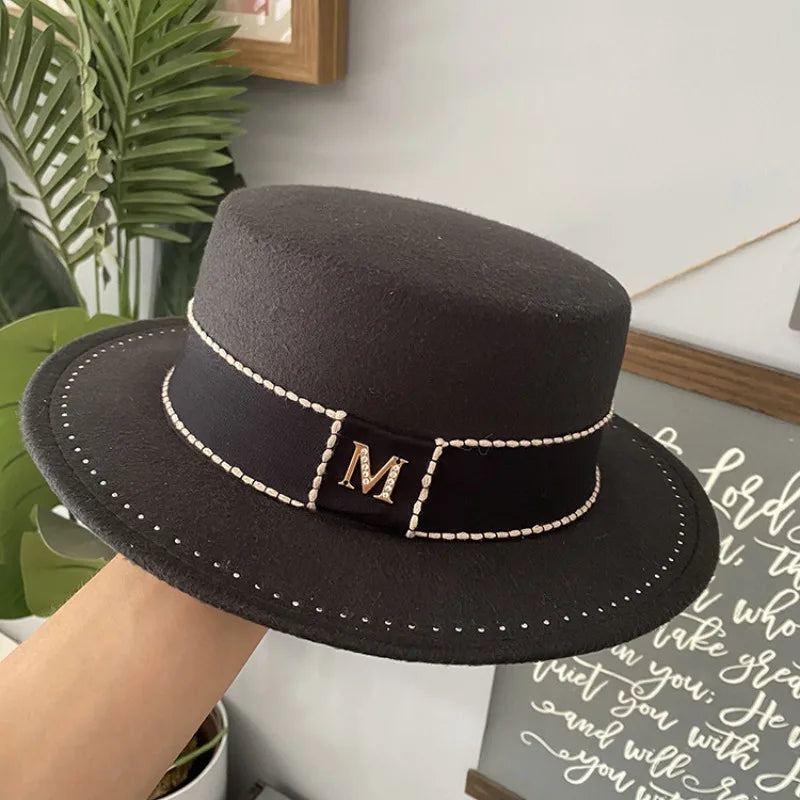 Chapeau Femme Fedora Feutre Perlé Hiver – Hepburne
