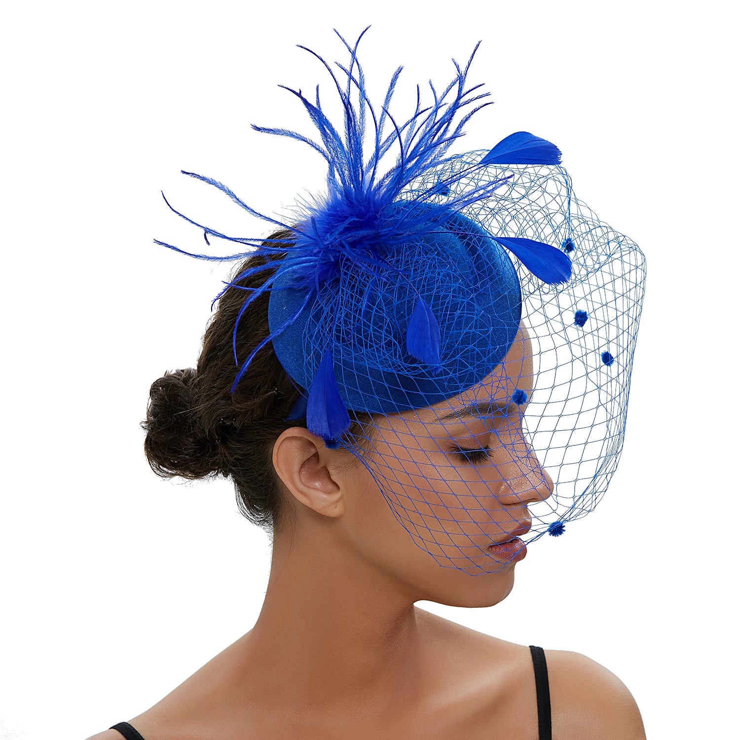 Chapeau Femme Fascinator Feutre Voilette – Veloursé