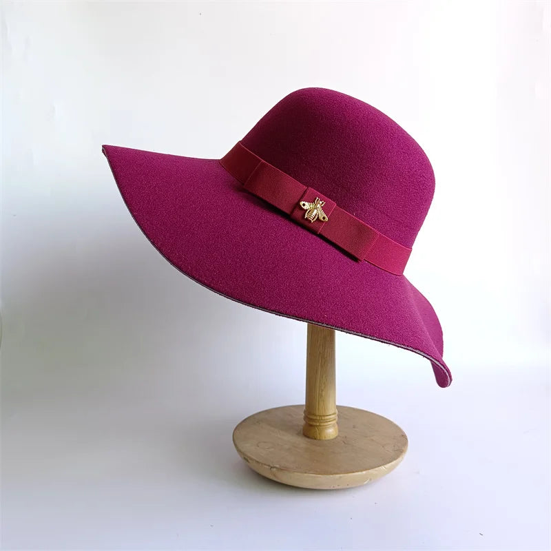 Chapeau Femme Fedora Feutre Large Bord – Beewick