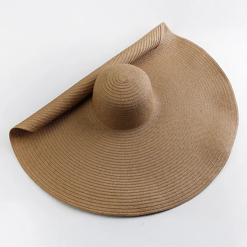 Chapeau Femme Paille XXL Large Bord Été – Grandisole