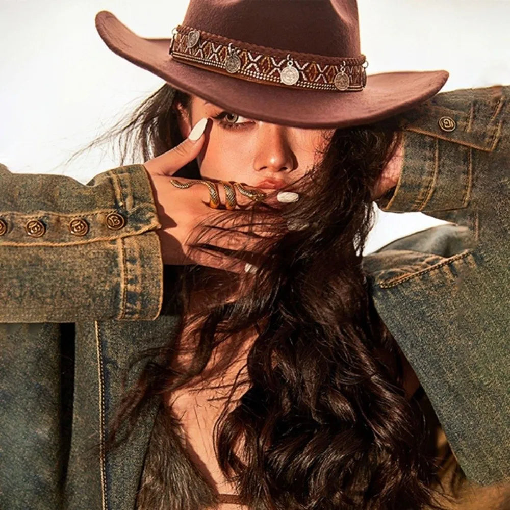 Chapeau Unisexe Cowboy Laine Rétro – Ashmoor