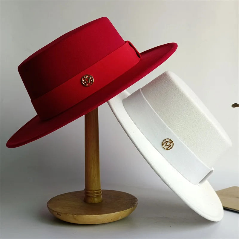 Chapeau Unisexe Fedora Feutre Flat Top – Lilacrest