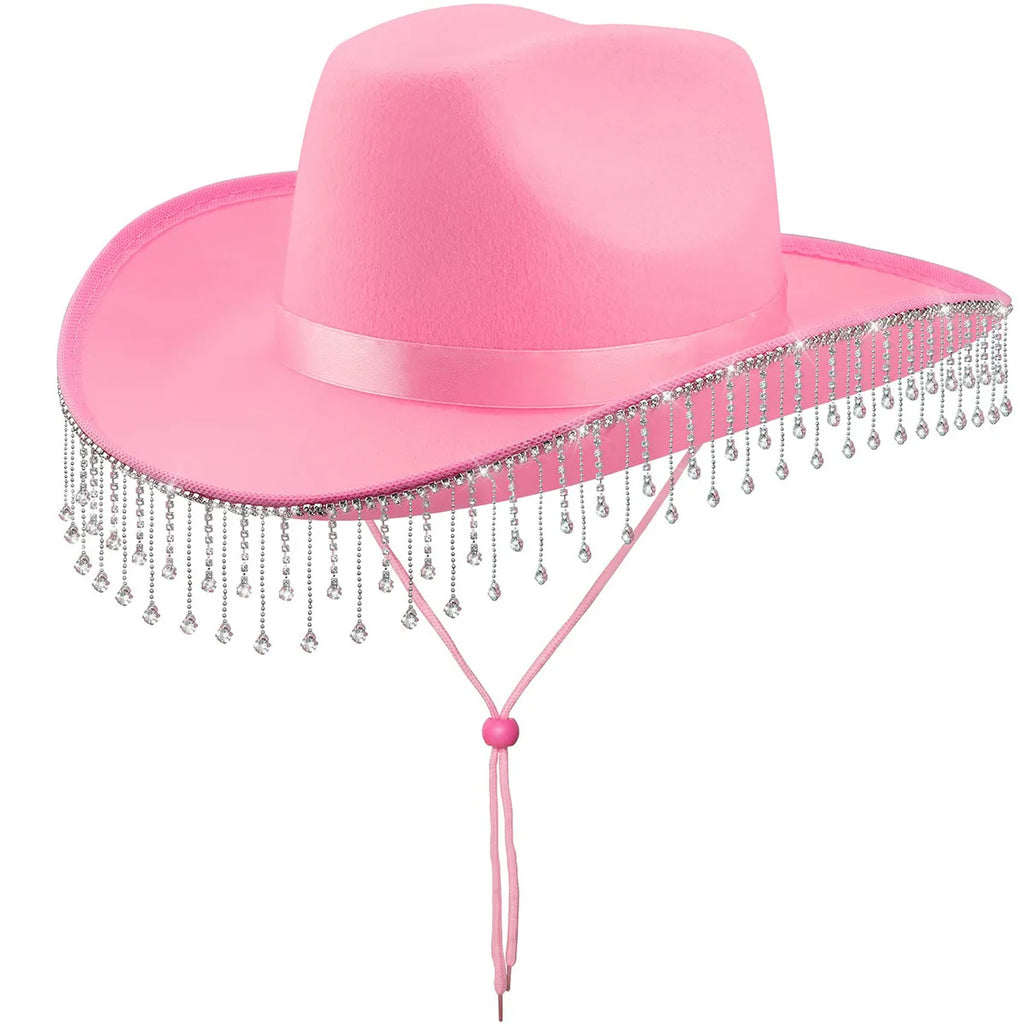 Chapeau Femme Cowgirl Strass Franges – Crystalyn