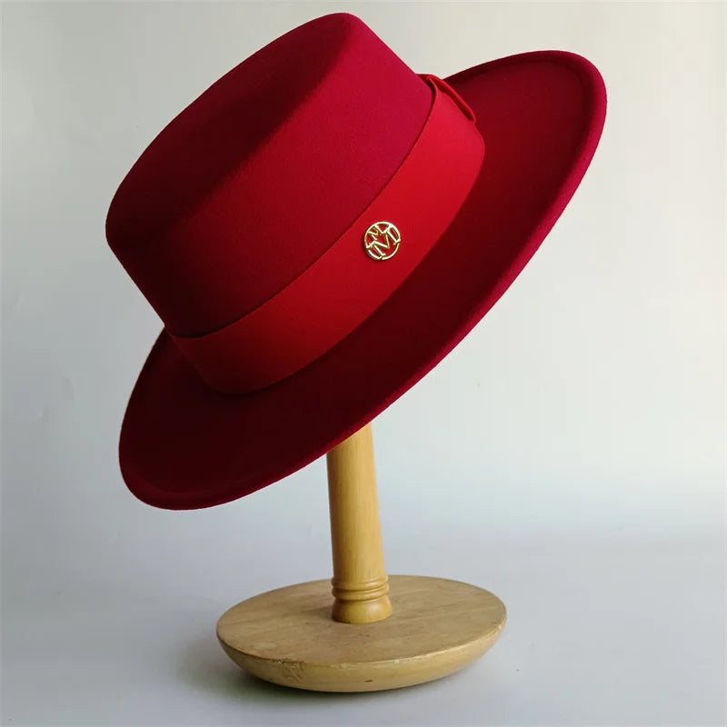 Chapeau Unisexe Fedora Feutre Flat Top – Lilacrest