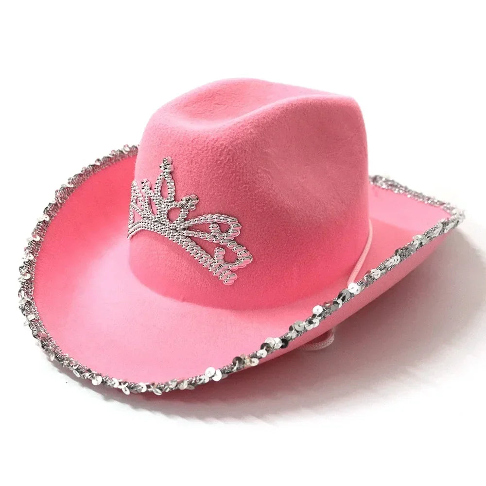 Chapeau Femme Cowboy Scène Plumes – Pinkcrown
