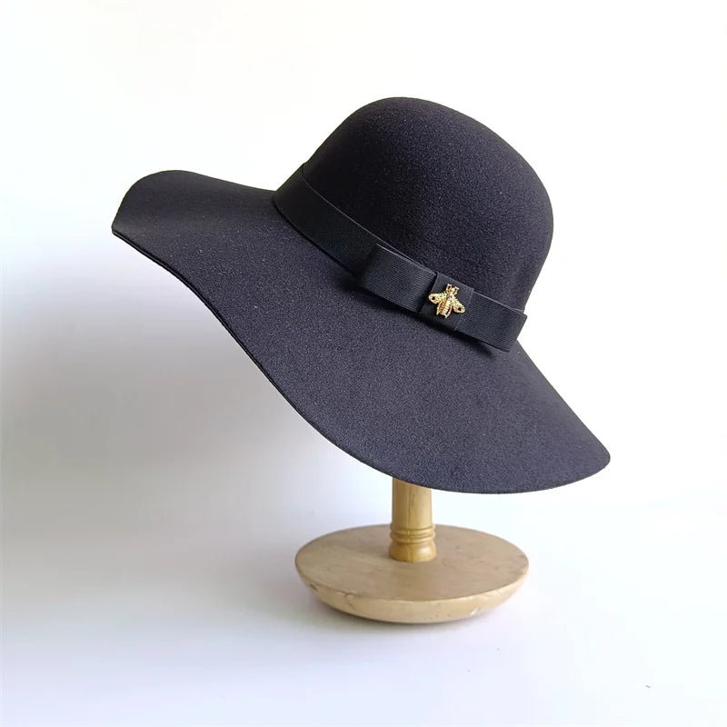 Chapeau Femme Fedora Feutre Large Bord – Beewick