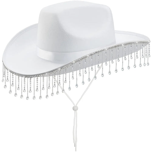Chapeau Femme Cowgirl Strass Franges – Crystalyn