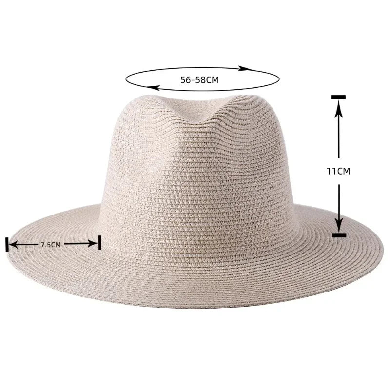 Chapeau Unisexe Fedora Paille Anti-UV – Aurenza