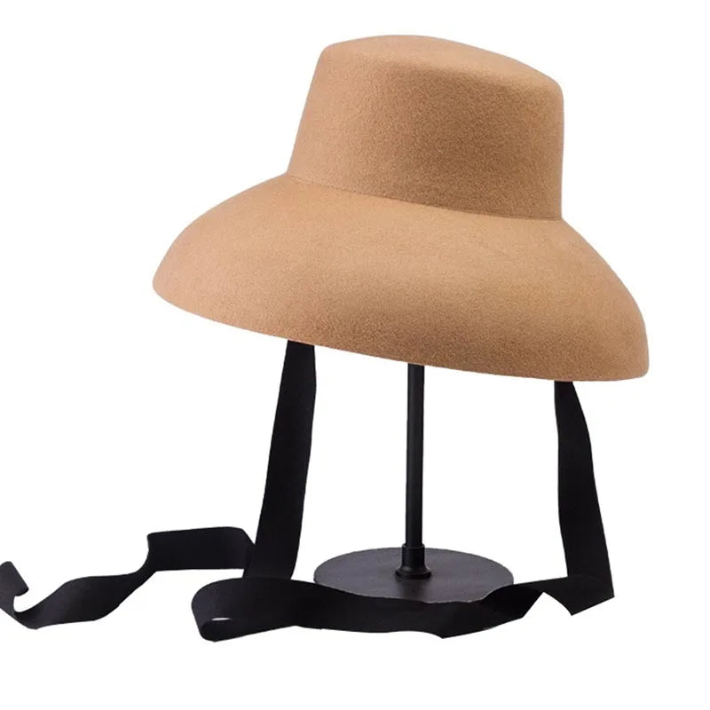 Chapeau Femme Fedora Laine Rétro Large Bord – Roselwick