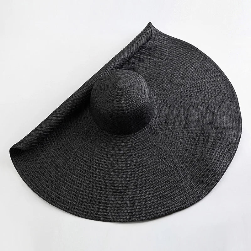 Chapeau Femme Paille XXL Large Bord Été – Grandisole