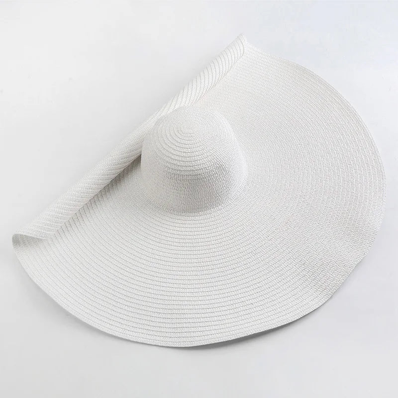 Chapeau Femme Paille XXL Large Bord Été – Grandisole