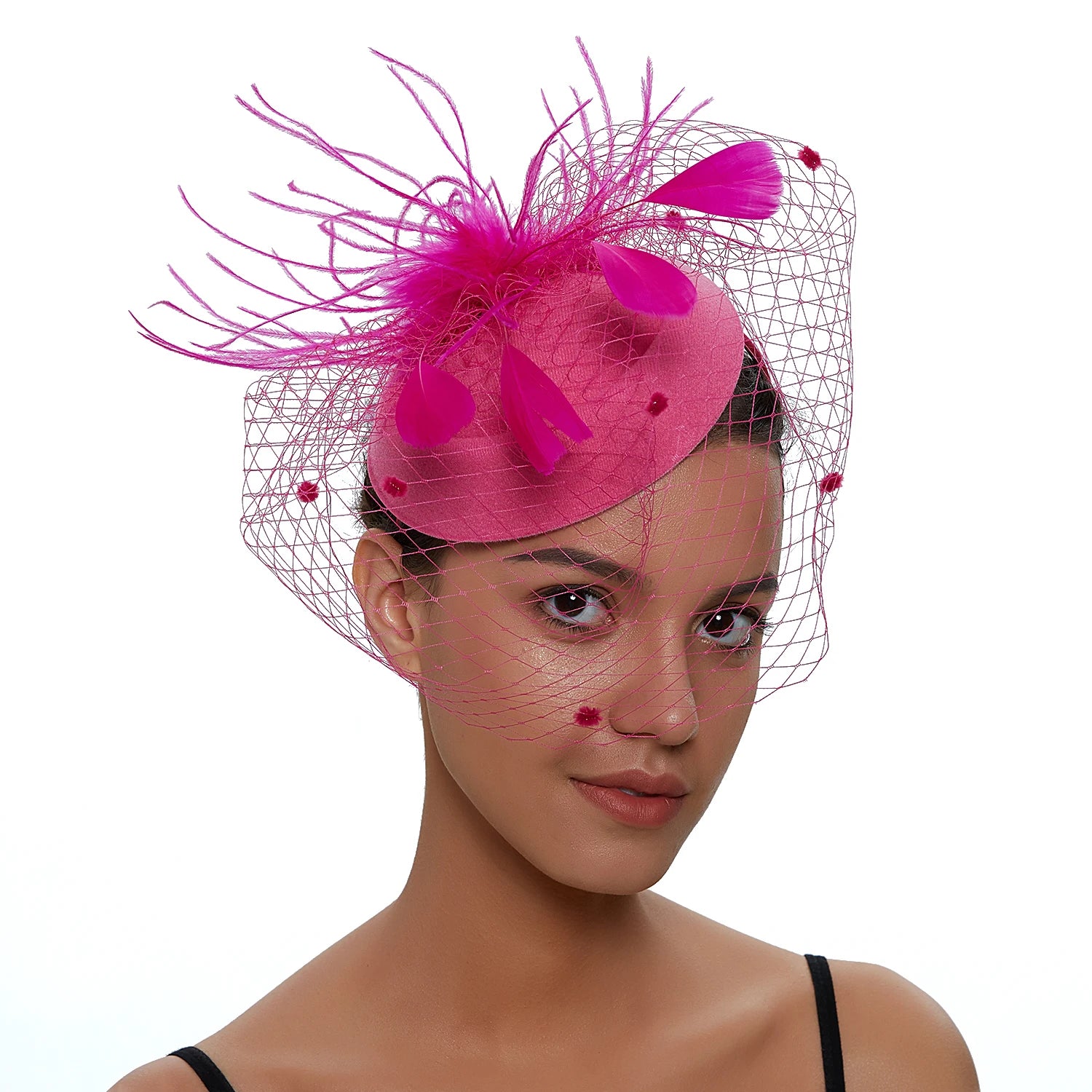 Chapeau Femme Fascinator Feutre Voilette – Veloursé