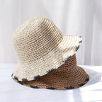 Chapeau Femme Bucket Crochet Paille Été – Sunora