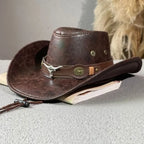 Chapeau Unisexe Cowboy Western Similicuir – Ravendon