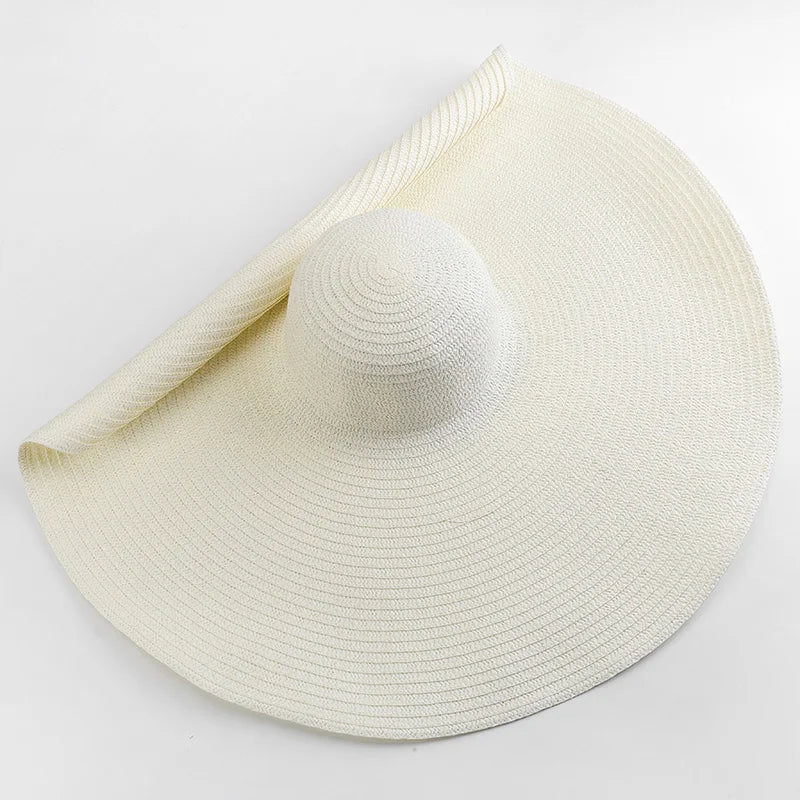 Chapeau Femme Paille XXL Large Bord Été – Grandisole