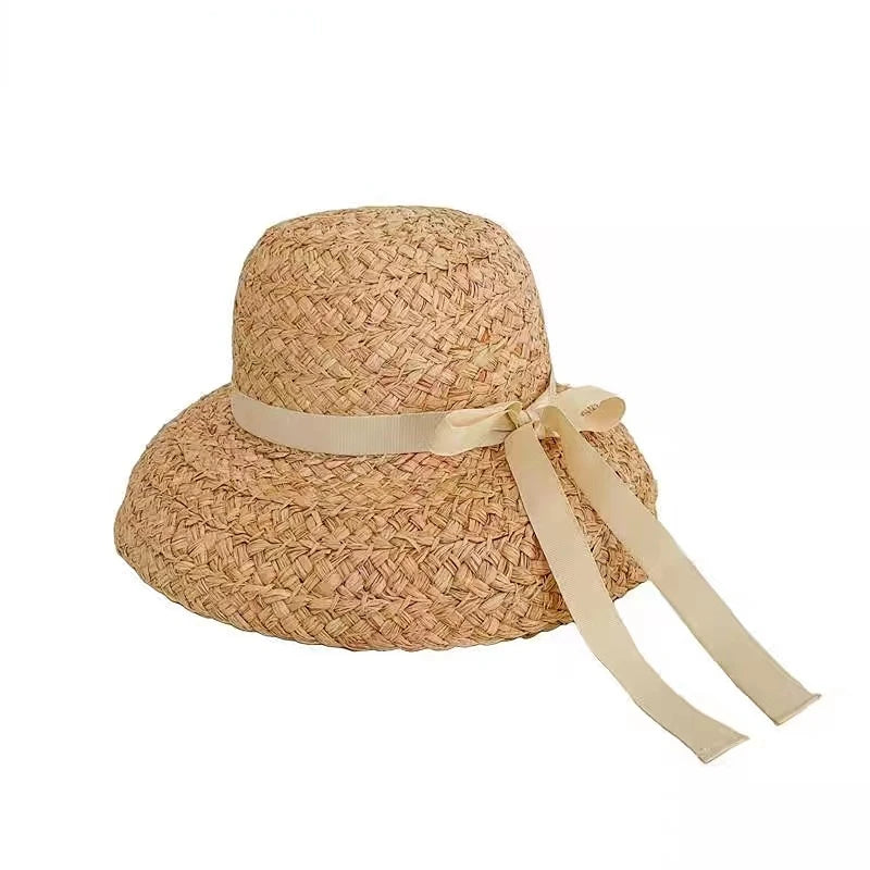 Chapeau Femme Paille Raphia Large Bord Été – Ravelle