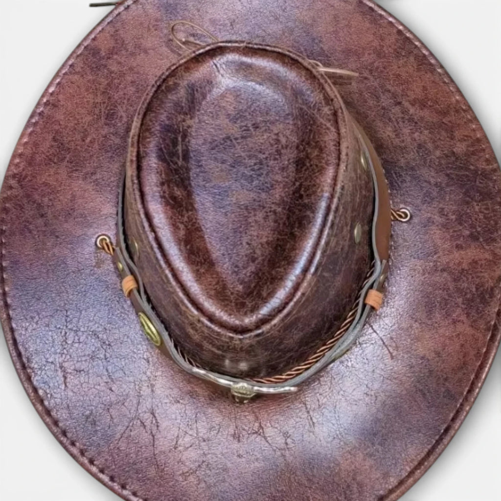 Chapeau Unisexe Cowboy Western Similicuir – Ravendon